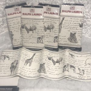 Ralph Lauren Wallpaper Border (5) Packages!  5 Yards In Each Package